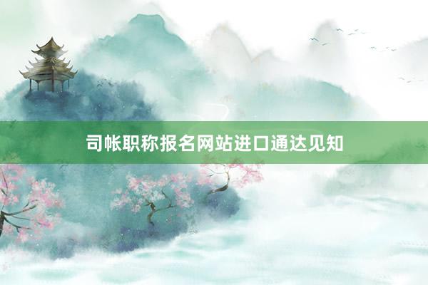 司帐职称报名网站进口通达见知