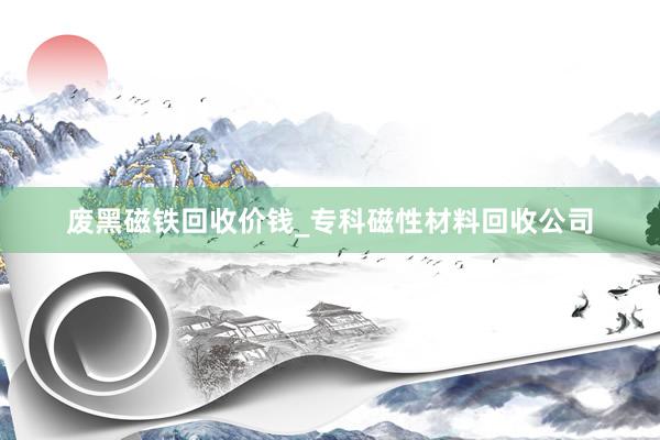 废黑磁铁回收价钱_专科磁性材料回收公司